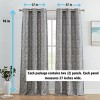 HLC.ME Avalon Jacquard Slub Texture - Privacy Curtains Grommet Lightweight Window Curtains Panels, 2 Panels - 3 of 4
