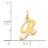 Black Bow Jewelry 14k Yellow Gold Ella Collection Small Fancy Script Initial Pendant A-W - 4 of 4