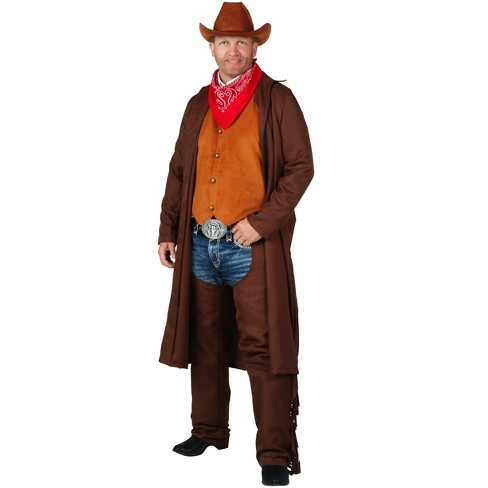 HalloweenCostumes.com Large Men Adult Men Cowboy Costume, Brown/Brown