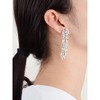 Alilang Elegant Silver-Tone Cascading Crystal Rhinestone Drop Earrings - 2 of 4