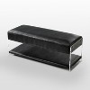 Inspired Home Galileo PU Leather Acrylic Shelf Bench - 4 of 4