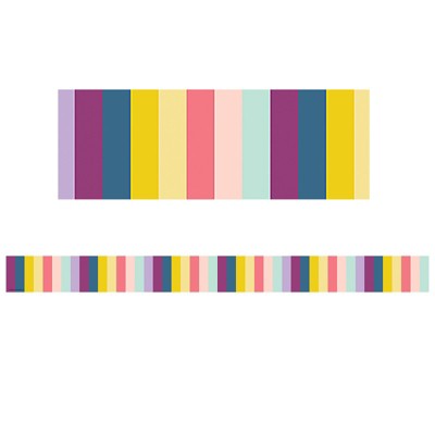 Teacher Created Resources Oh Happy Day Stripes Straight Border Trim, 35 Feet (Pack of 6)