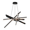 Rennnsan Ava 6-Light Modern Black Sputnik Cluster Integrated LED Chandelier for Dining Room - 4 of 4