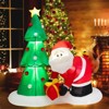 Tangkula 7 FT Inflatable Christmas Tree and Santa Claus Blow up Christmas Tree with Santa Gift Box & Dog - 3 of 4