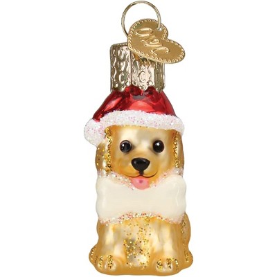 Old World Christmas Blown Glass Mini Ornament for Christmas Tree, Jolly Pup