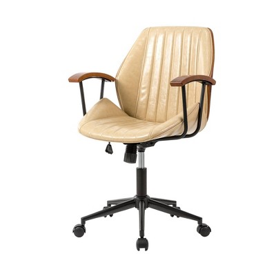 36" Leatherette Height Adjustable Swivel Desk Chair - Glitzhome