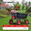 Heavy-Duty Poly Garden Dump Cart - 10" Tires, 180¡ã Rotating Handle, 900 LBS Steel Frame & Quick Release Dumping for Gardening, Soil, Plants & Tools - 3 of 4