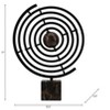 Modern Metal Rings Sculpture with Marble Base Decorative Object for Home & Office Accent Brown 17" - 2 of 4