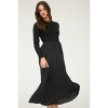 August Sky Women's Front Button Up Mixed Media Midi Dress - 4 of 4