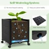 Tangkula 1pc/2pcs Raised Garden Bed with Trellis and Wheels Self-Watering Planter Box with 3 Heights & Detachable PE-Coated Metal Tubes - 3 of 4