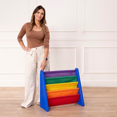 Primary Multicolor Canvas and Plastic Kids Bookcase