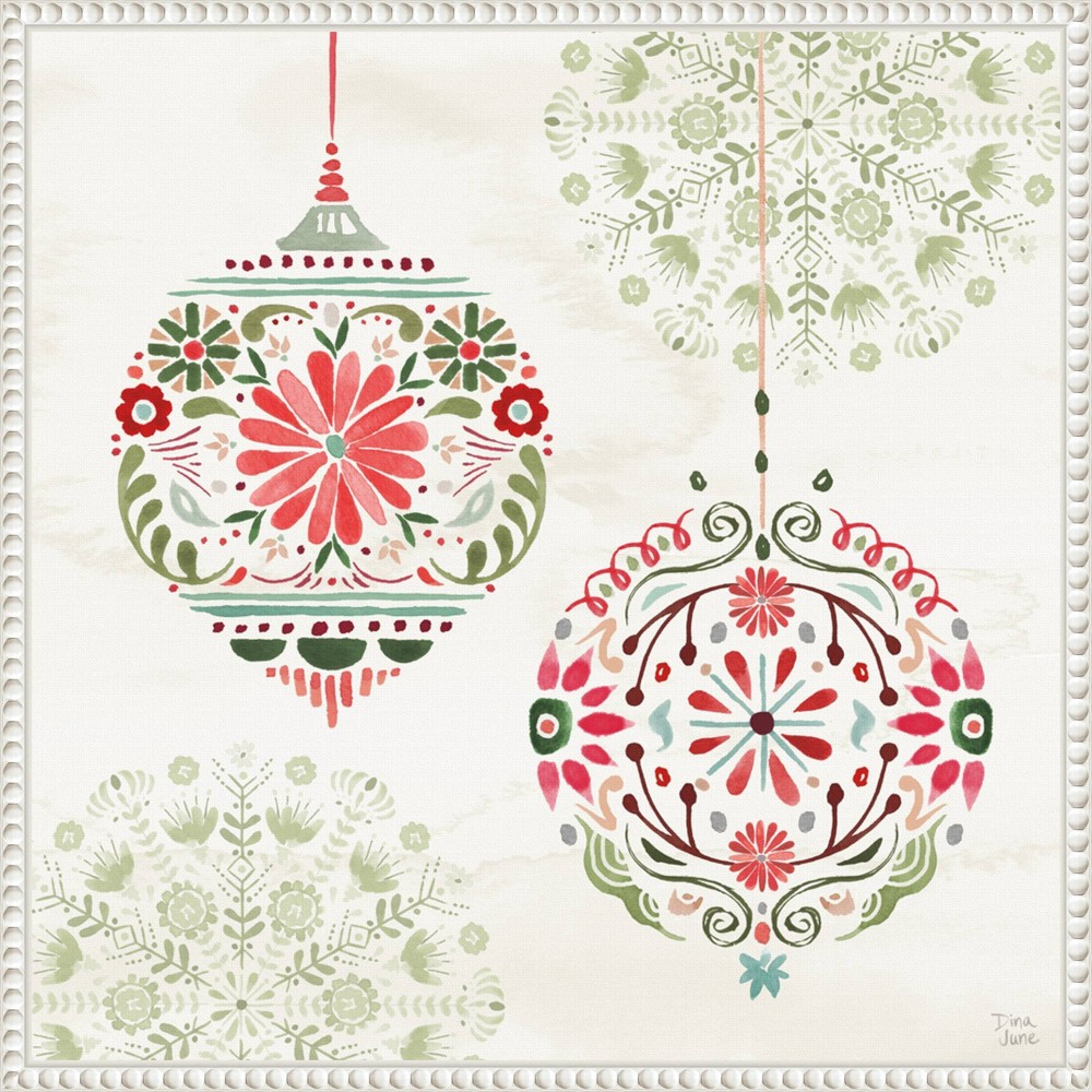 Photos - Other Decoration Amanti Art 22"x22" Festive Season VII by Dina June Framed Canvas Wall Art Print