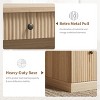 Fluted Home Office Desk Storage, 54" Modern Executive Desk with Charging Station, Wooden Computer Writing Desk with File Cabinet & Drawers - 4 of 4