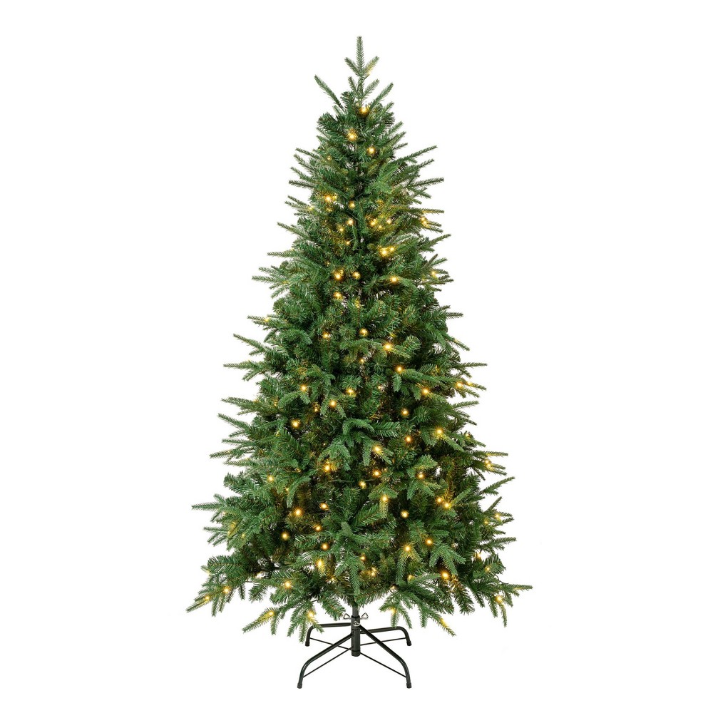 National Tree Company First Traditions 6' Pre-Lit LED Duxbury Artificial Christmas Tree Warm White Lights