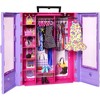 Barbie Doll & Playset, Fashionistas Ultimate Closet with Clothes (3 Outfits) & Fashion Accessories Including 6 Hangers - 2 of 4