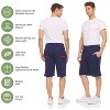 Mens Moisture Wicking Athletic Basketball & Gym Workout Shorts with Pockets Multipack, Up to 3XL, Pack of 5 - 3 of 4
