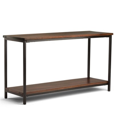 54" Rhonda Console Sofa Table Dark Cognac Brown - WyndenHall