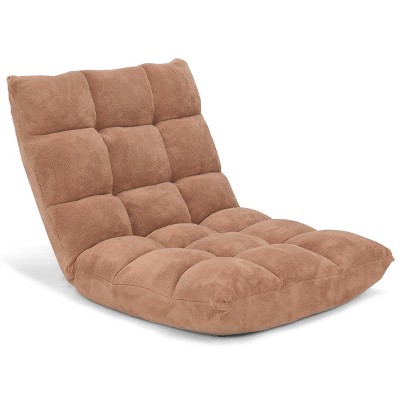 Tangkula Adjustable 14-Position Floor Chair ,Padded Gaming Chair Lazy Recliner