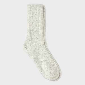 Women's Cozy Sweater Cable Crew Boot Socks - Universal Thread™ 4-10 - 1 of 3