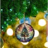 Christmas Ornaments 2025, Stained Glass Style, Round Fun Ceramic Decoration Gifts (Christmas Tree) - 2 of 4