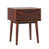 NicBex Nightstand with Drawers,1pc Side Table with Wood Frame,bedside Table for Bedroom,Living Room,Brown/Black/White/Gray - 2 of 4