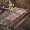 Custom House Burgundy Tan Jacquard Runner 12x36 VHC Brands - 4 of 4