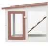 vidaXL Rabbit Hutch Brown and White - 3 of 4