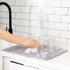 LunaLulinlk Microfiber Kitchen Counter Dish Drying Mats, Gray, Set of 2 - 4 of 4