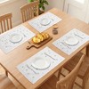 REGALWOVEN Rustic Placemats Set of 6 Placemats for Dining Table Decor Washable Kitchen Table Mat with Lace Trim - 3 of 4