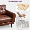 TYBOATLE 61" Faux Leather Loveseat Sofa, Mid-Century Modern Tufted Couch for Small Spaces, Comfy 2-Seater for Living Room, Bedroom, Office - 4 of 4