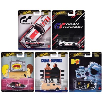 "Pop Culture 2024" 5 piece Set C "Premium Series" Diecast Model Cars by Hot Wheels
