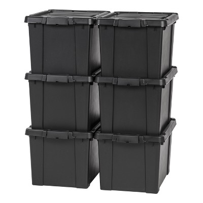 IRIS USA Lockable Heavy Duty Plastic Storage Bins Container with Lids and Secure Latching Buckles