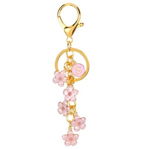 Unique Bargains  Metal Small Beautiful Personalized Flower Keychain for Handbag Purse - 1 of 4