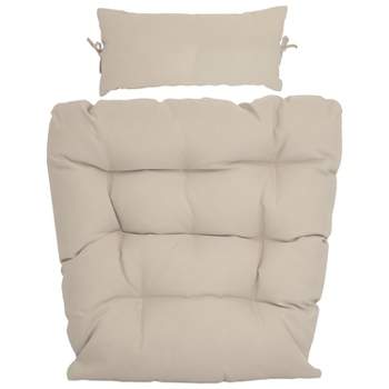 Sunnydaze Outdoor Replacement Caroline Hanging Egg Chair Cushion and Headrest Pillow Set - 2pc