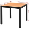 Garden Dining Table Brown WPC and Aluminum Medium Durable - 3 of 4