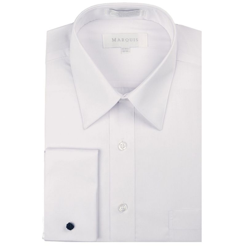 Marquis Men's Slim Fit French Cuff Dress Shirt - Cufflinks Included, 1 of 2