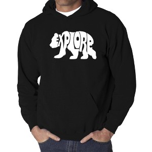 LA Pop Art Explore - Men's Word Art Hooded Sweatshirt - 1 of 4