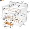 Twin Size Bunk Bed with Built-in Shelves Beside both Upper and Down Bed and Storage Drawer,Gray - 3 of 3