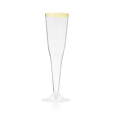 True Party 5.5 oz Plastic Champagne Flute, Set of 12 