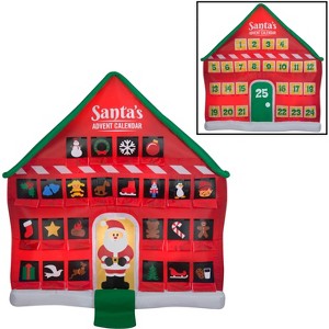 Gemmy Christmas Airblown Inflatable Advent Calendar, 8 ft Tall, Red - 1 of 4