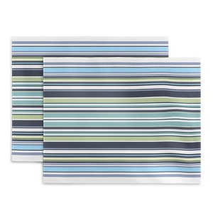 Sheila Wenzel-Ganny Lavender Mint Blue Stripes Placemats - Deny Designs - 1 of 2