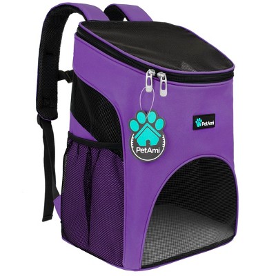 PetAmi Small Dogs Cats Backpack Carrier, Airline Approved Pet Ventilated Safety Strap Buckle for Hiking Travel Camping Outdoor