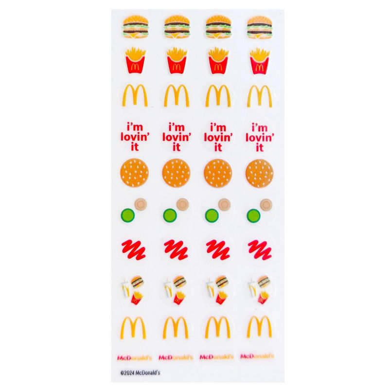 Nails Inc. x McDonald Mini Duo Nail Polish with Stickers - Burger - 0.54 fl oz, 6 of 16