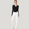 Anna-Kaci Active Women's Long Sleeve Henley Hoodie Activewear Top with Streamlined Fit and Lightweight Stretch Fabric - 4 of 4