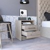 NicBex Nightstand with 2 Drawers and Storage Shelf Modern Side Table with Metal Handles for Bedroom,Living Room - 4 of 4