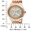 Peugeot Women's Rose Gold 40mm Multi-Function Watch with Crystal Bezel - 3 of 4