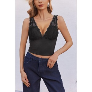 Avidlove Lace Tank Top for Women Summer Deep V Neck Y2K Crop Top