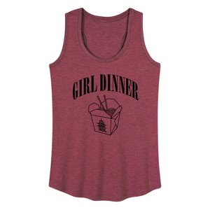 Women's - Instant Message - Girl Dinner Chinese Takeout Graphic Racerback Tank - 1 of 4