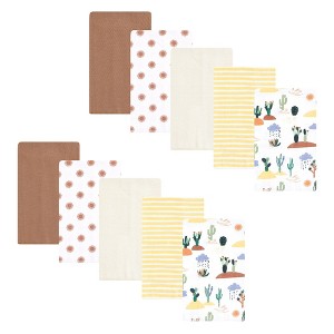 Hudson Baby Flannel Burp Cloth 10pk, Fun Desert, One Size - 1 of 4