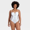 Women's Crochet Lace V-Wire Lingerie Bodysuit - Auden™ White - 4 of 4